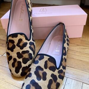 Pretty Ballerinas Tan and Black Leopard Loafers